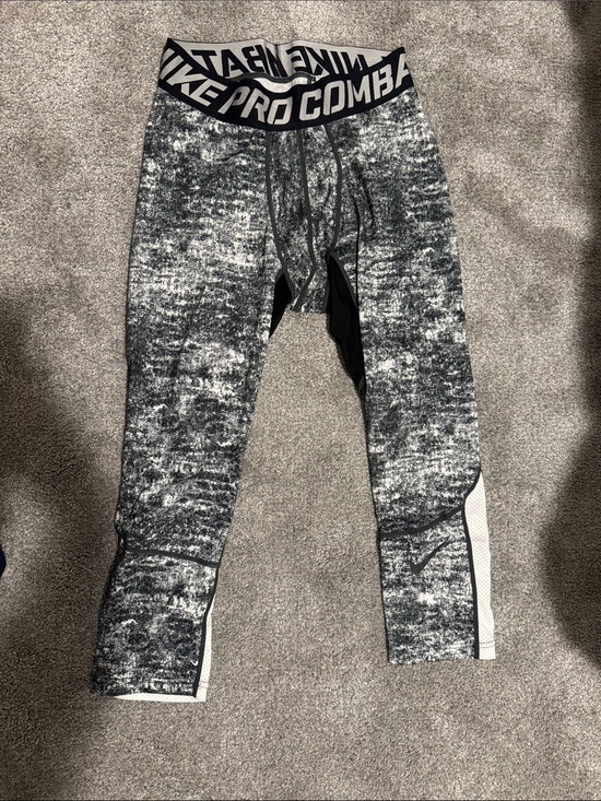 Nike Other - Nike Grey & Black Marble-Print Compression Tights